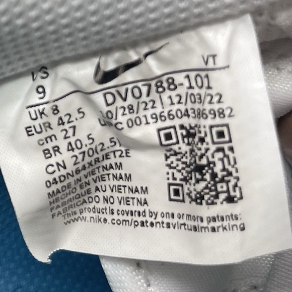 Nike Sneakers Air Force 1 \'07 Mens 9 DV0788-101 University Blue Athletic Shoes‎ main image 6